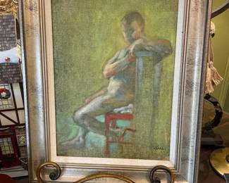 Catherine Ross nude oil on canvas