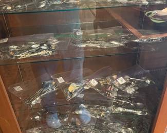 Large souvenir spoon collection