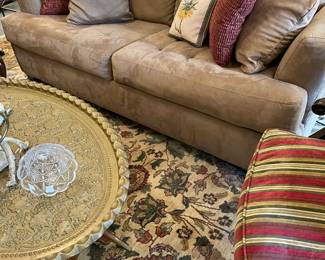 Ultra suede queen size sleeper sofa