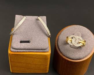 Sterling silver ring/earrings