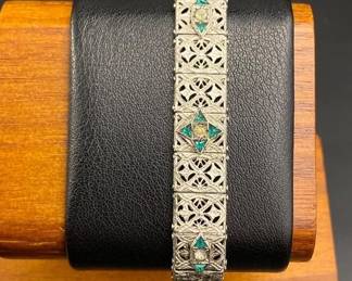 Art deco filigree bracelet