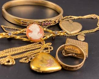 Victorian gold filled lot and more