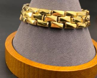 Sterling silver italy bracelet gold plated over