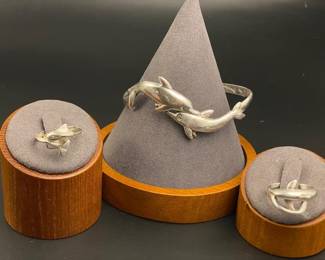 Sterling silver fish lot 25.20 grams