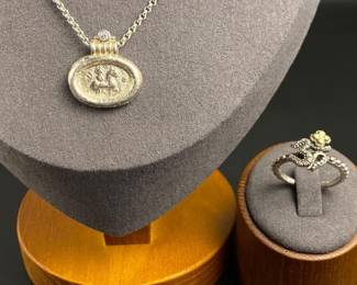 Sterling Seidengang and Bixby 18k 925 ring