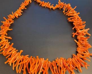 Vintage coral statement necklace