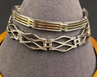 Two sterling silver bracelets 26grams
