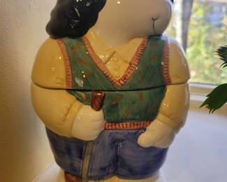 Vintage Dog Golfer Cookie Jar