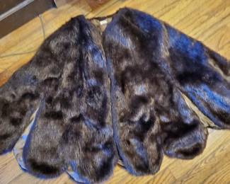 Faux fur cape