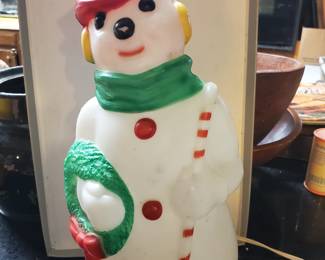 Blow mold is about 2' tall.