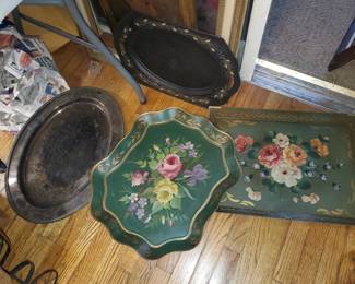 Vintage serving trays