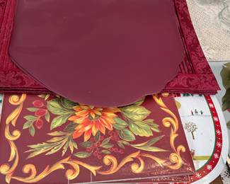 Placemats on dining room table 