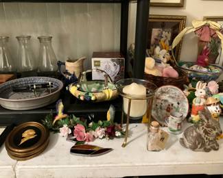 Decor & milk bottles in back