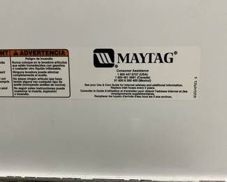 Maytag washer info