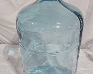 Large Blue Glass Water Bottle