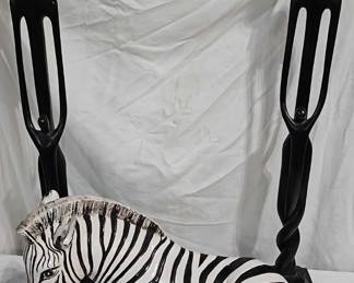 Ceramic Zebra 2 Wooden Statues