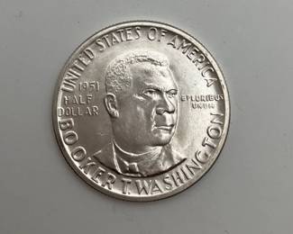 1951 US Silver Booker T. Washington Commemorative Coin