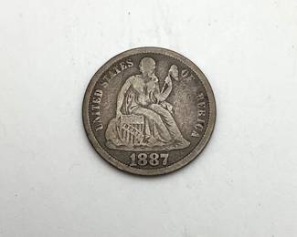 1887 US Liberty Seated Dime