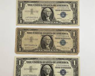 (3) $1 Silver Certificates