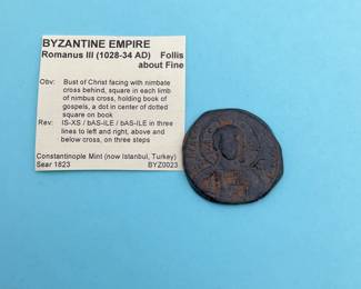 Byzantine: Romanus III (1028-34 AD) Bronze Follis