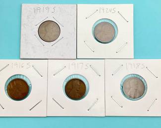 San Francisco Mint 1916-1919 & 1924 Lincoln Head Cents