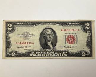1953A $1 Red Seal Legal Tender Note