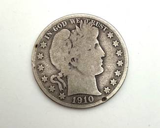 1910-S US Silver Barber 50c