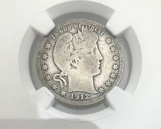 1912-S US Silver Barber Quarter NGC VG8