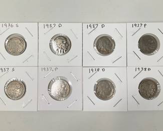 Various Years of Buffalo Nickels