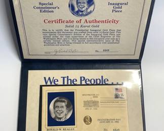 Ronald Reagan Inaugural 14K Gold Piece