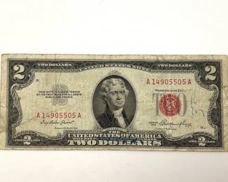 1953 $2 Red Seal Legal Tender Note