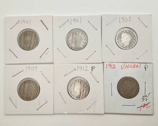 Various Years of Liberty V Nickels