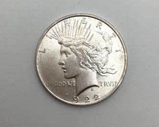 1922-D US Peace Silver Dollar