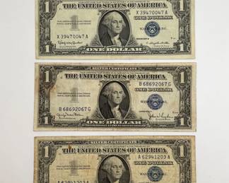 (3) $1 Silver Certificates