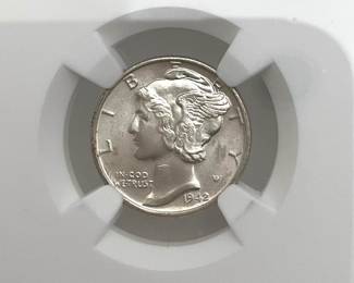 1942 Mercury Dime NGC MS64