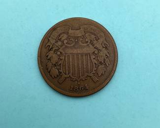 1864 US 2 Cent Piece