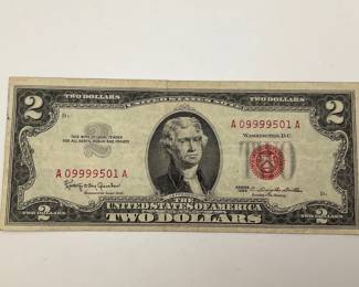 1963 $2 Red Seal Legal Tender Note