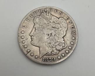 1879-CC US Morgan Silver Dollar