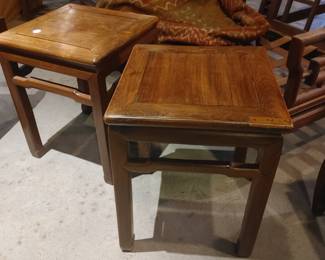PAIR OF ANTIQUE CHINESE HARDWOOD TABLES