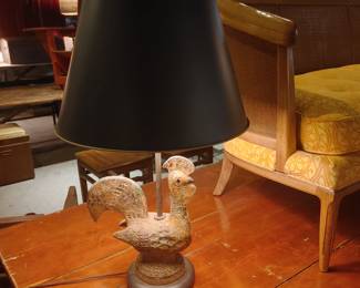 BITOSSI POTTERY ROOSTER LAMP - 1950/1960