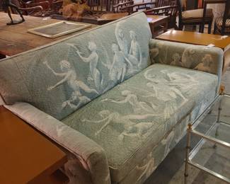 UNUSUAL UPHOLSTERED LOVE SEAT