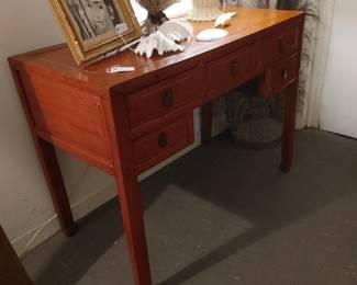CHINESE RED LACQUERED TABLE