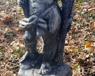 Concrete Boy Statue, 39" Tall