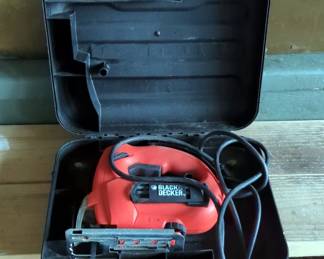 Skilsaw 7" Corded Circular Saw, Model 5150, And Black & Decker Corded Jig Saw, Model JS500, In Hard Sided Carry Case, Both Power On
