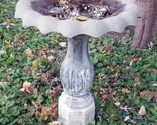 Concrete 2 Piece Birdbath, 30" x 23"