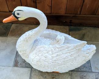 Porcelain Swan Soup Tureen With Lid, 19.5" x 24"
