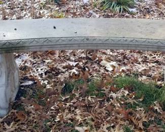 Cast Cement Garden Bench 17" x 57" x 16"