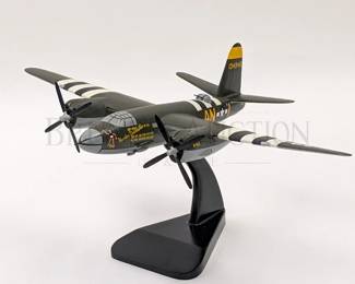 WOODEN MODEL AIRPLANE W/ STAND
MARTIN B-26 MARAUDER - "THE YANKEE GUERILLA"
HAND PAINTED
14.5" X 18"