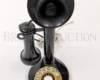 VINTAGE - CANDLESTICK ROTARY PHONE