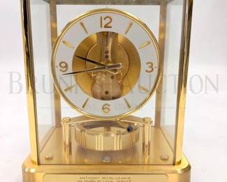 ATMOS JAEGER LECOULTRE CASED CLOCK
BRASS & GLASS